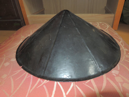 Antique Lacquered Iron Jinkasa Japan Samurai Edo period matchlock gunner Helmet