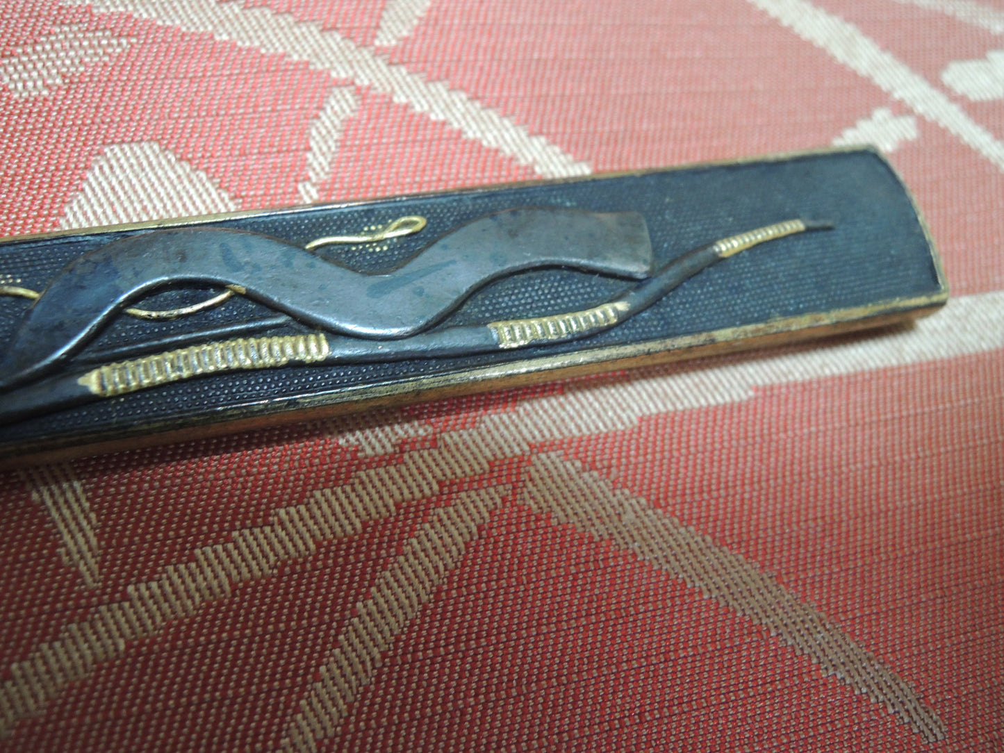 Antique Kozuka Japan Samurai katana Edo period Bow and Nagarebata