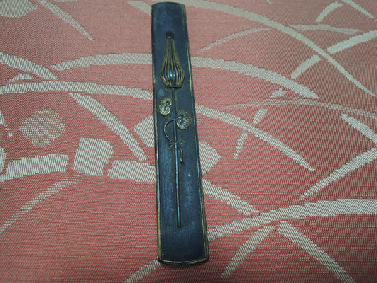 Antique Kozuka Japan Samurai katana Edo period Battle Standard Umajirusi no zu