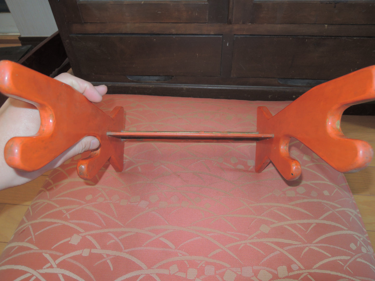 Vintage Japan katanaKake katana Rack fretwork Two Sword Tier 2
