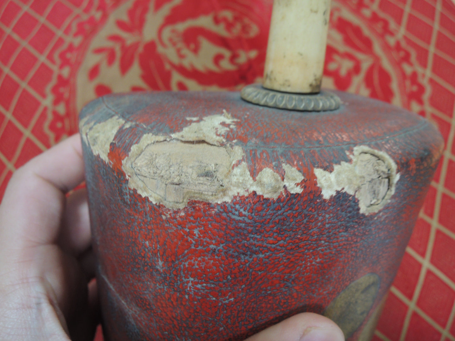 Antique Gun Powder Flask Japan Samurai Edo period For Daiteppou Canon