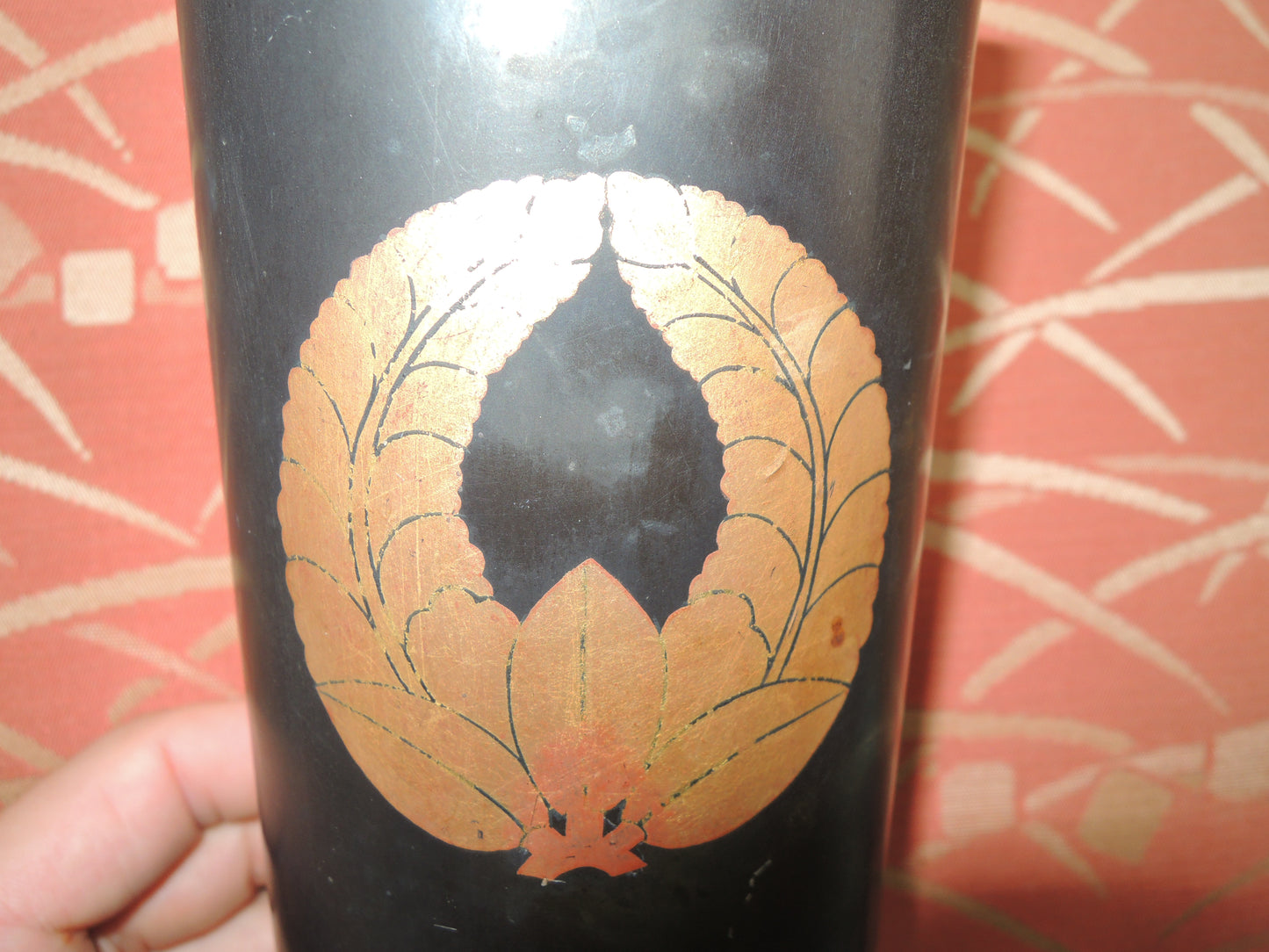 Antique Gun Powder Flask Japan Samurai Edo period matchlock Tanegashima Agari Fuji