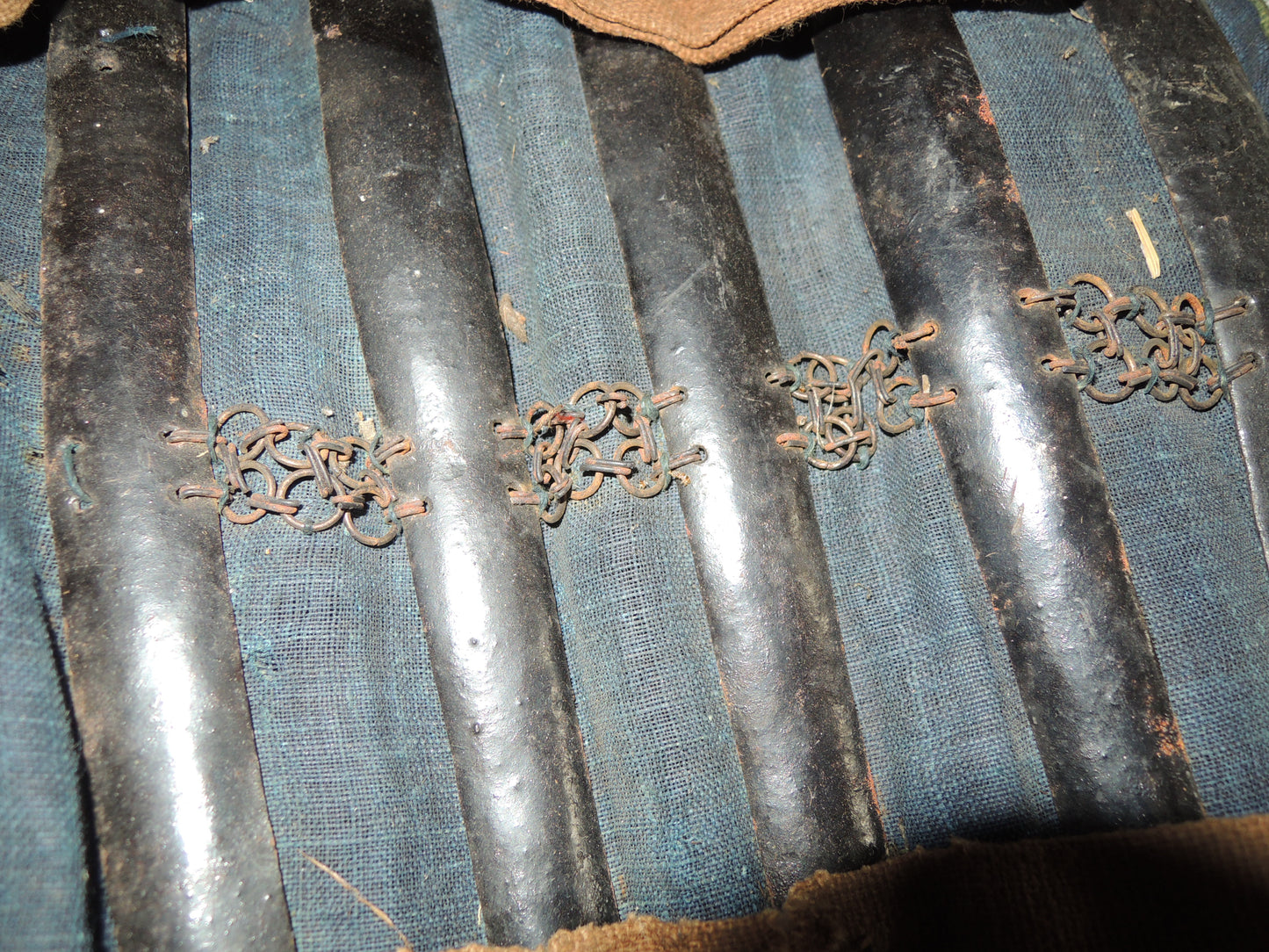 Antique Edo period Sino Suneate leggings Yoroi Samurai