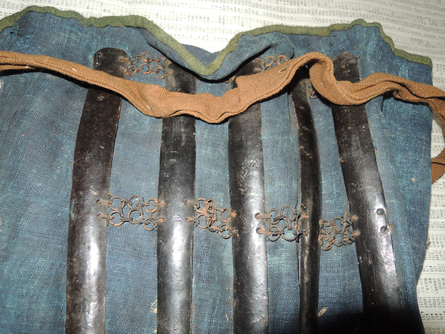 Antique Edo period Sino Suneate leggings Yoroi Samurai