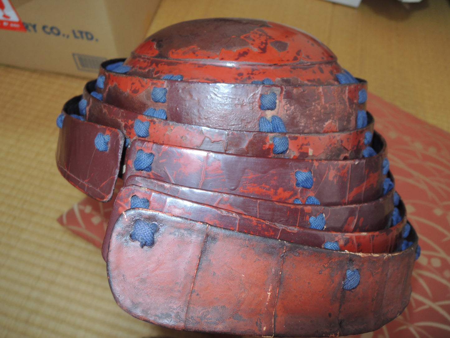 Antique Edo period Chochin Kabuto Helmet Yoroi Samurai Ashigaru Helmet