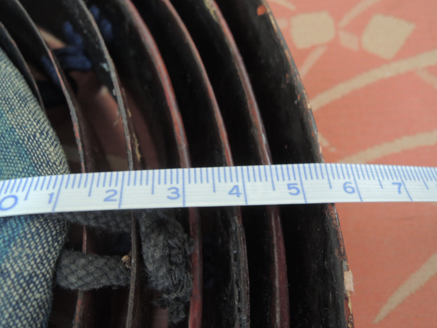 Antique Edo period Chochin Kabuto Helmet Yoroi Samurai Ashigaru Helmet
