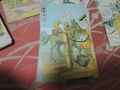 WW2Era Original Army Life Manga Photo Post Card Set