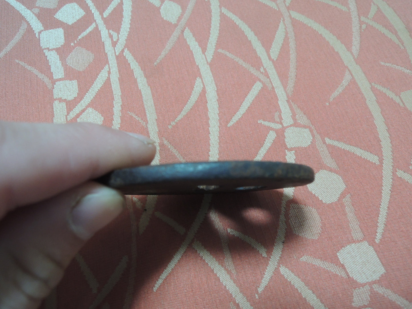 Antique Iron Sukashi Tsuba Japan Samurai katana Edo period Gunbai no zu