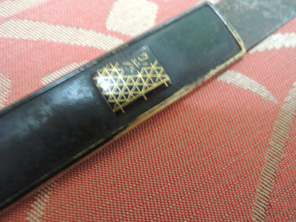 Antique Kozuka Japan katana Edo period Wasobon Book no zu with Blade