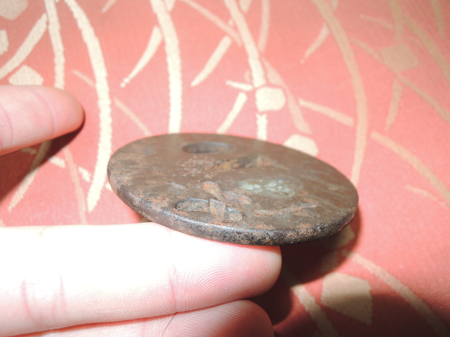 Antique Iron Sukashi Tsuba Japan Samurai katana Edo period Gunbai no zu