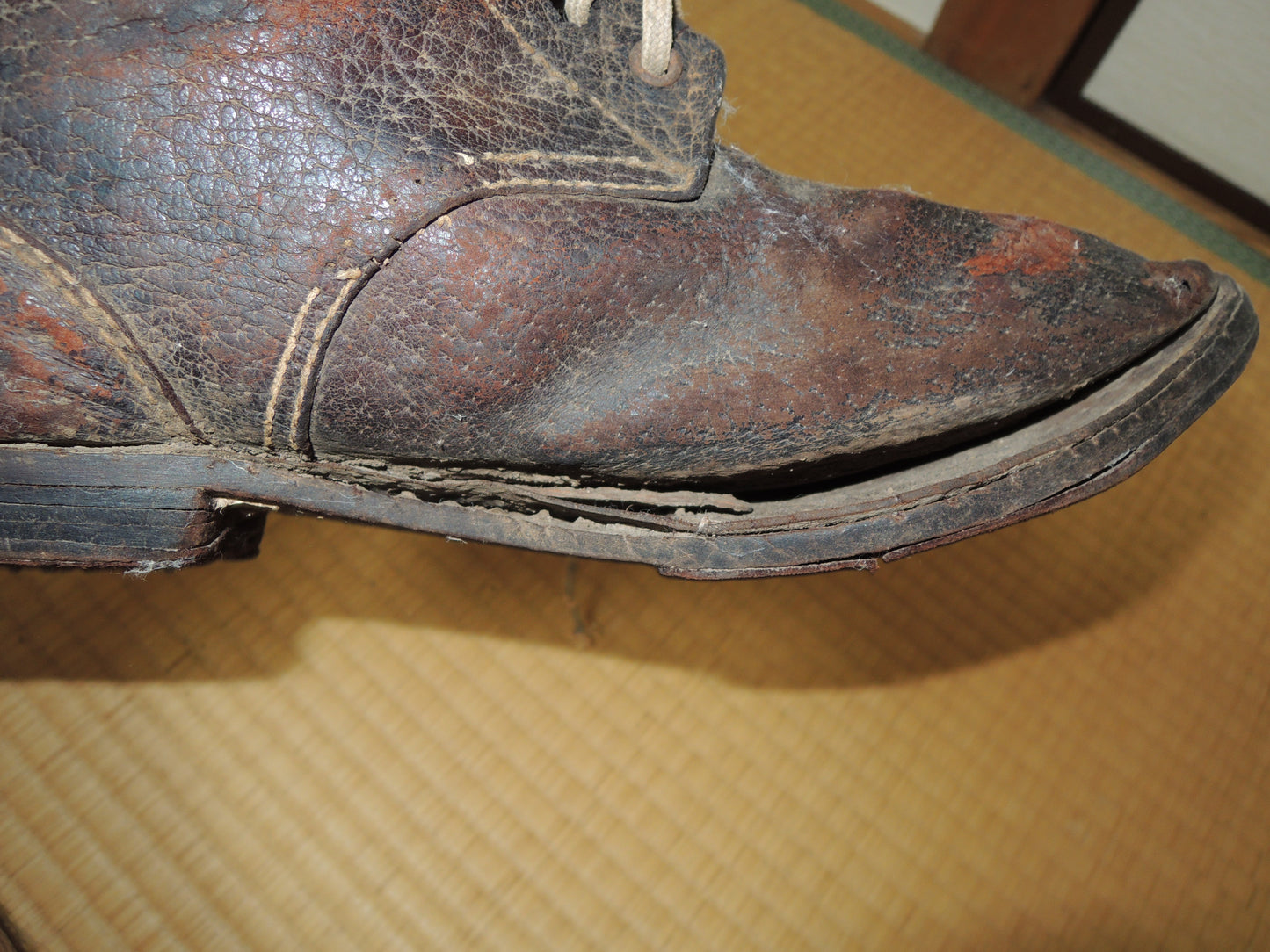 WW2 Original japanese army soldiers leather Boots junk