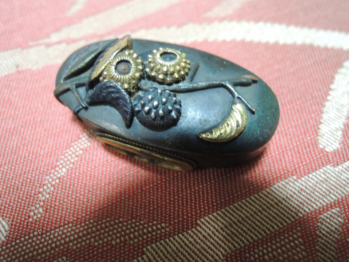 Antique Fuchikashira Japan Samurai katana Edo period Acorn