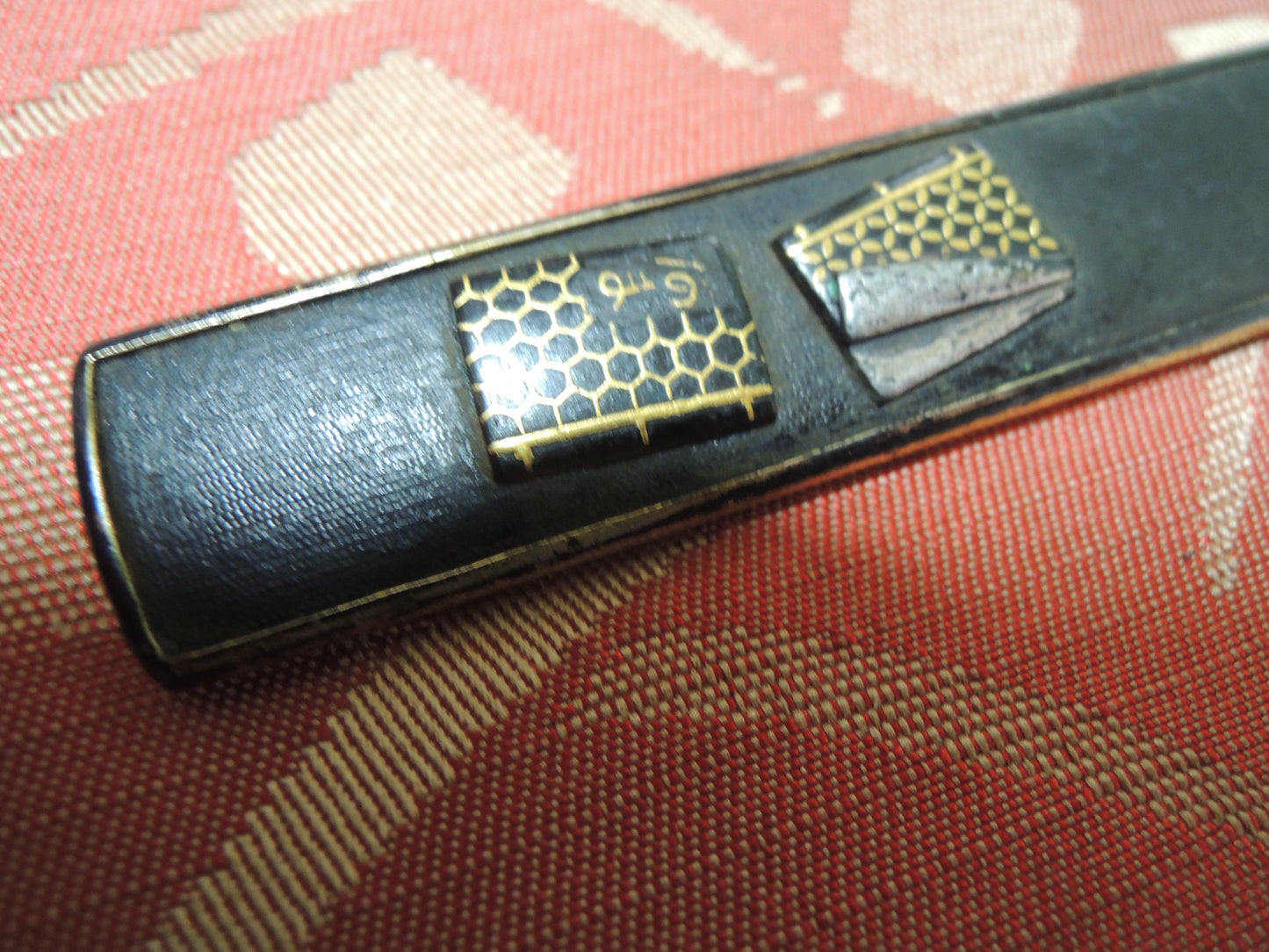 Antique Kozuka Japan katana Edo period Wasobon Book no zu with Blade