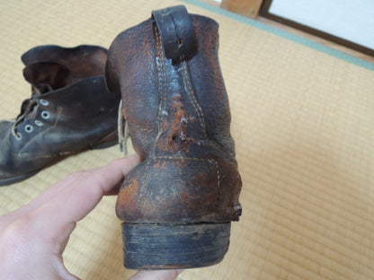 WW2 Original japanese army soldiers leather Boots junk