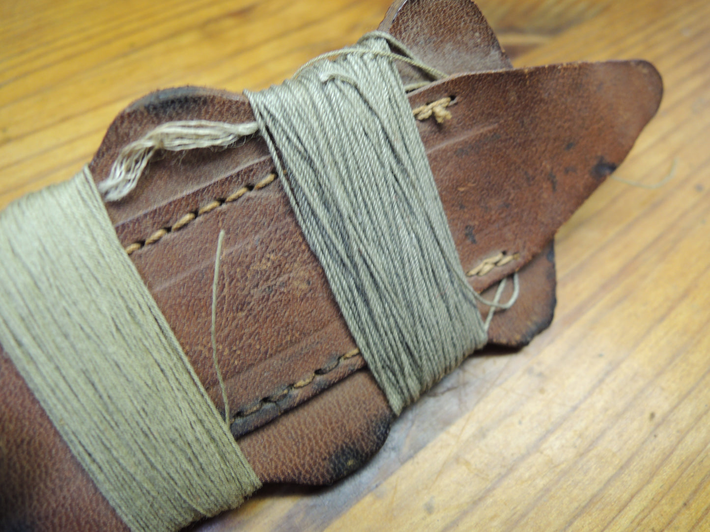 WW2 Original japanese army Leather Sewing kit