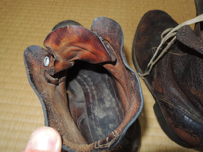 WW2 Original japanese army soldiers leather Boots junk