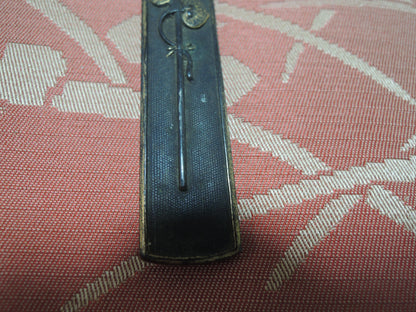 Antique Kozuka Japan Samurai katana Edo period Battle Standard Umajirusi no zu