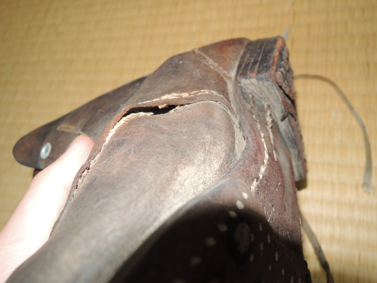 WW2 Original japanese army soldiers leather Boots junk