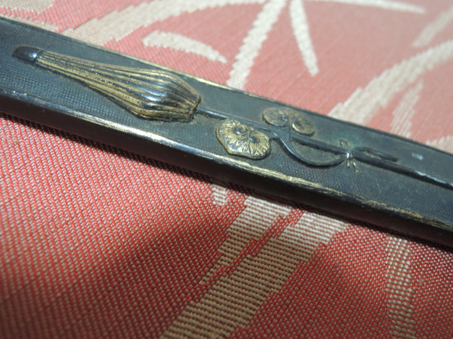 Antique Kozuka Japan Samurai katana Edo period Battle Standard Umajirusi no zu
