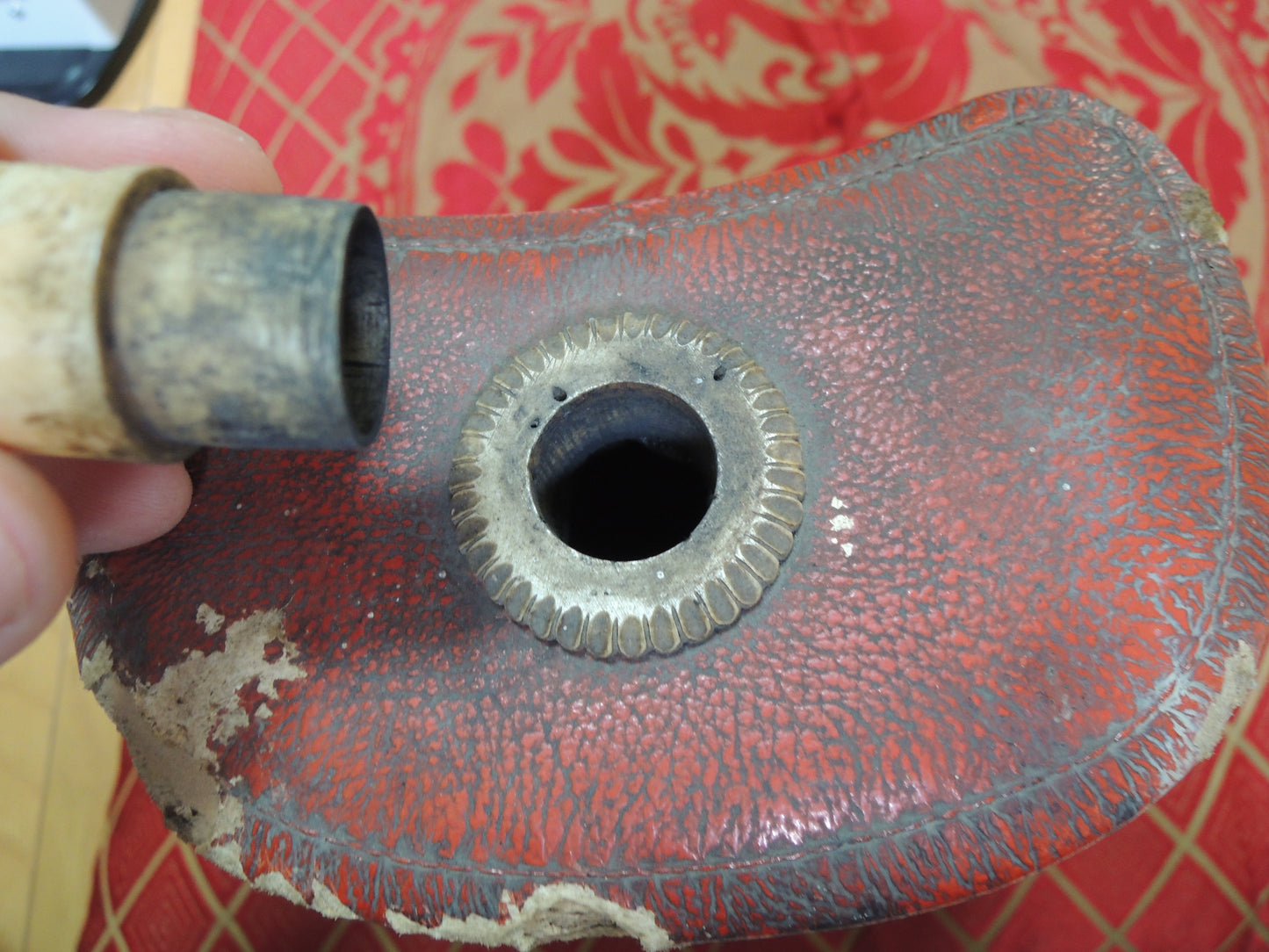 Antique Gun Powder Flask Japan Samurai Edo period For Daiteppou Canon