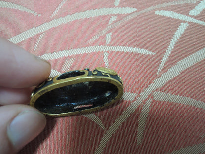 Antique Fuchikashira Japan Samurai katana Edo period Kiku Chrysanthemum no zu