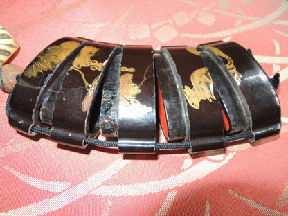 Antique Inro Japan Samurai Edo period Grapevines and Squirrels