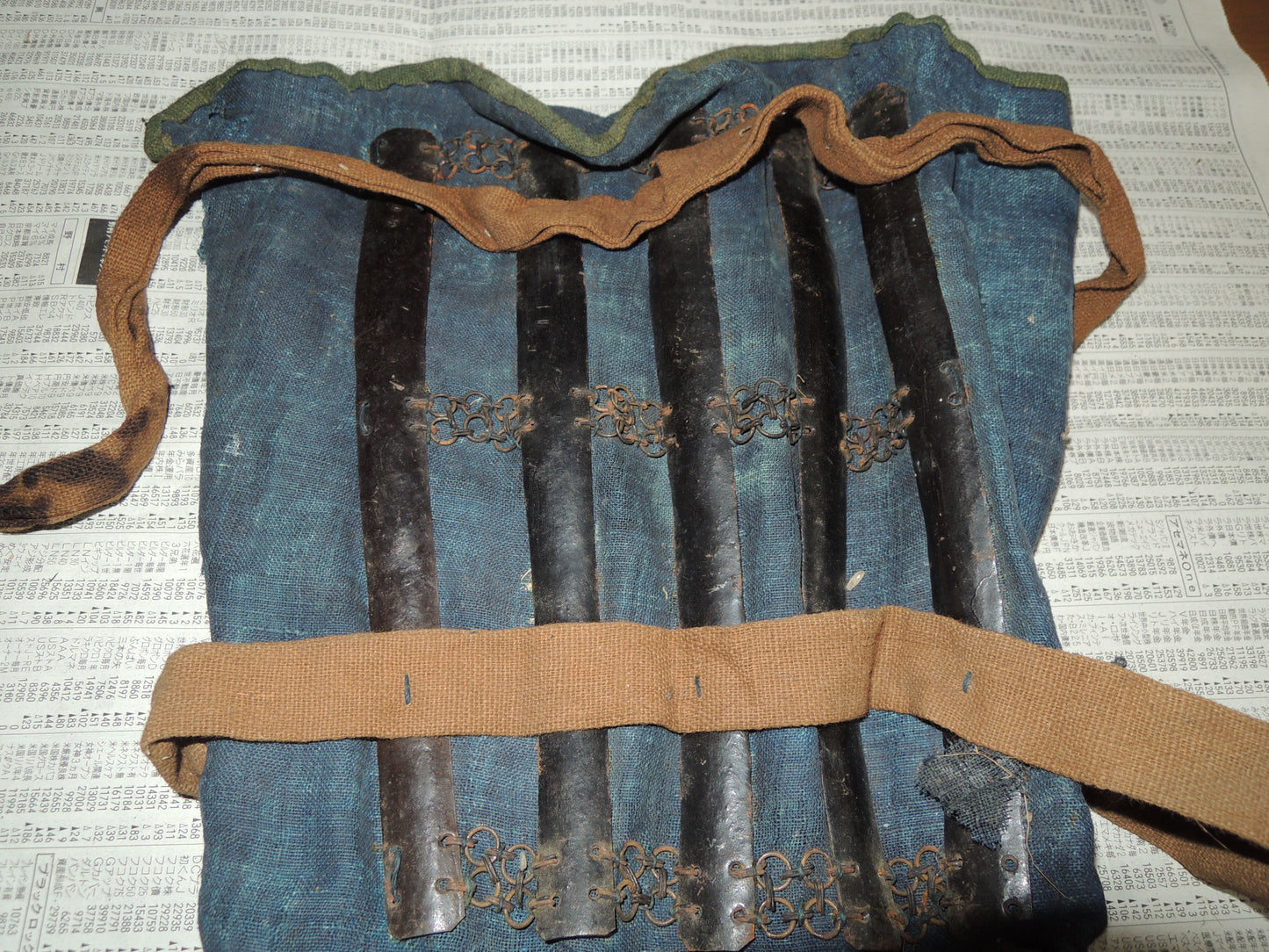 Antique Edo period Sino Suneate leggings Yoroi Samurai