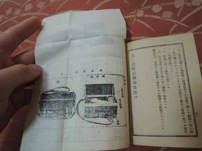 WW2 Original japanese army Type 92 Field Telephone Textbook