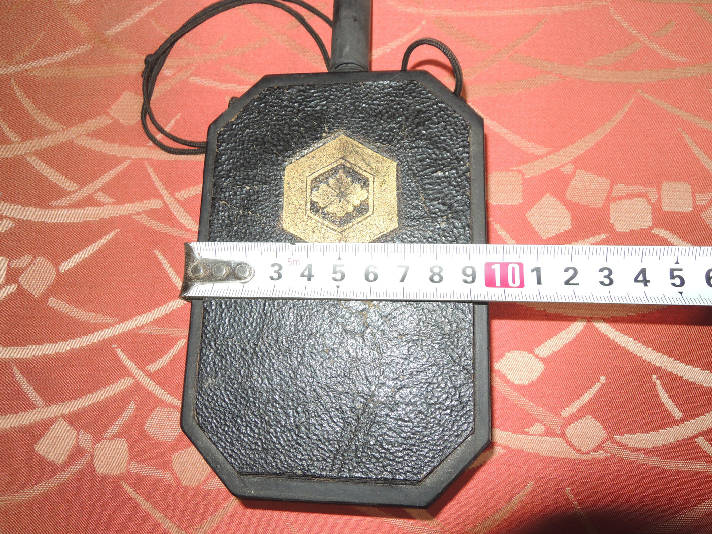 Antique Gun Powder Flask Japan Samurai Edo period matchlock Tanegashima Mokko and Hexagon