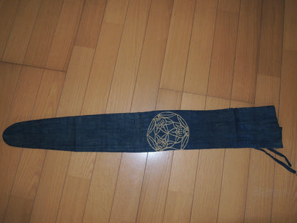 Antique Cotton Sayabukuro Cloth katana Case Japan Samurai katana Edo period