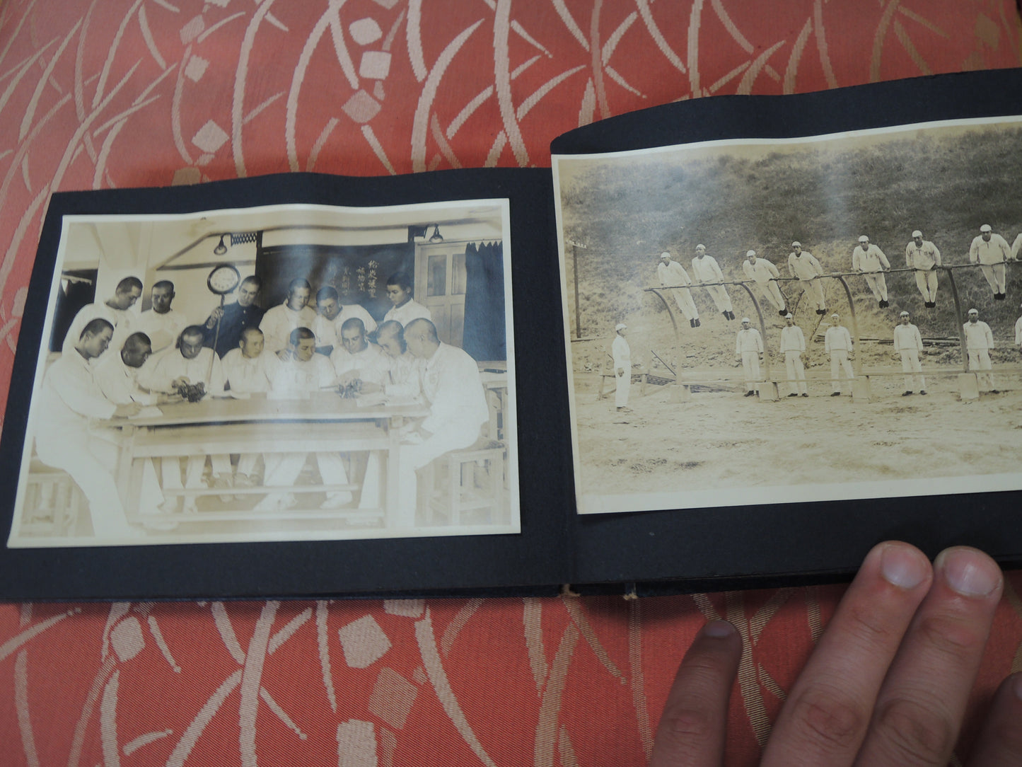 WW2 Japanese Navy Memorial Photo Album Naval Gunnery School Advanced Course