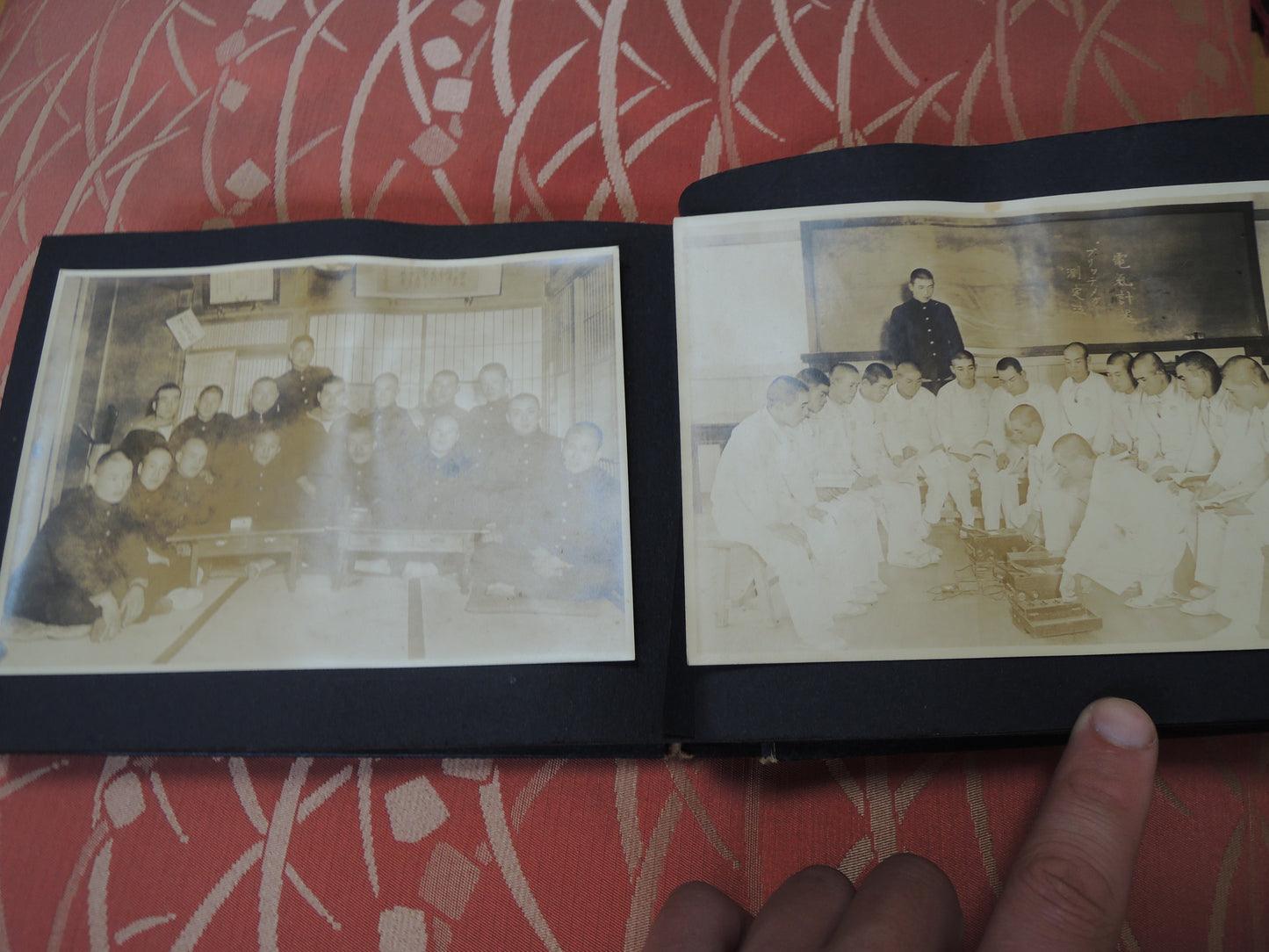 WW2 Japanese Navy Memorial Photo Album Naval Gunnery School Advanced Course