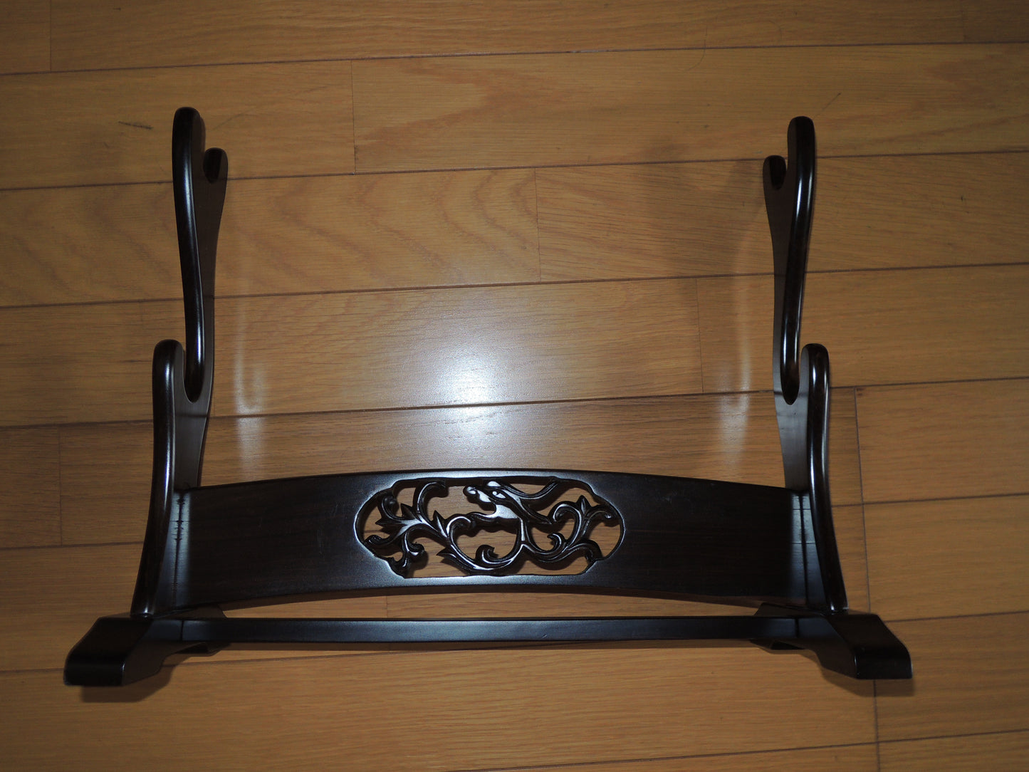 Vintage Japan katanaKake katana Rack fretwork Two Sword Tier