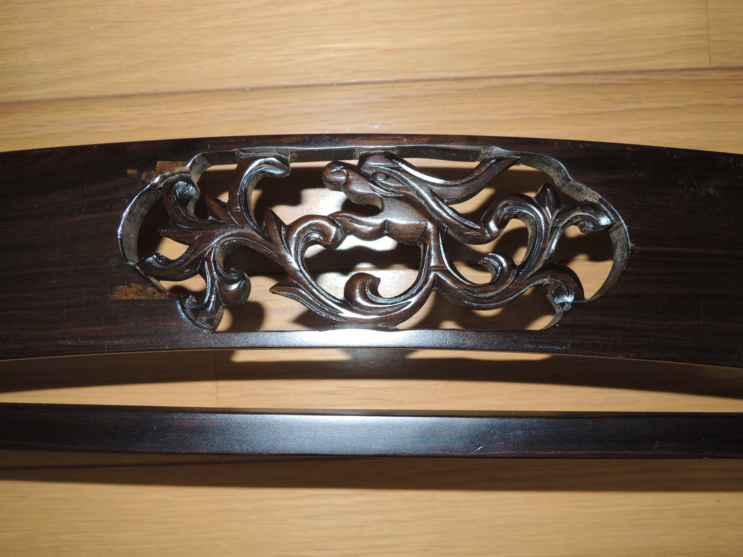 Vintage Japan katanaKake katana Rack fretwork Two Sword Tier