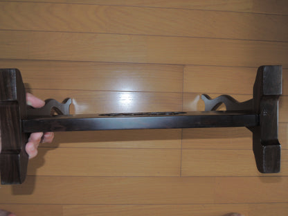 Vintage Japan katanaKake katana Rack fretwork Two Sword Tier