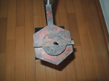 Antique Japan Meiji era Wooden Candlestand Folk art Mingei