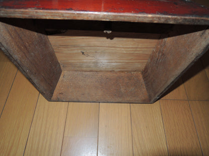 Antique Japan Meiji era Wooden Candlestand Folk art Mingei