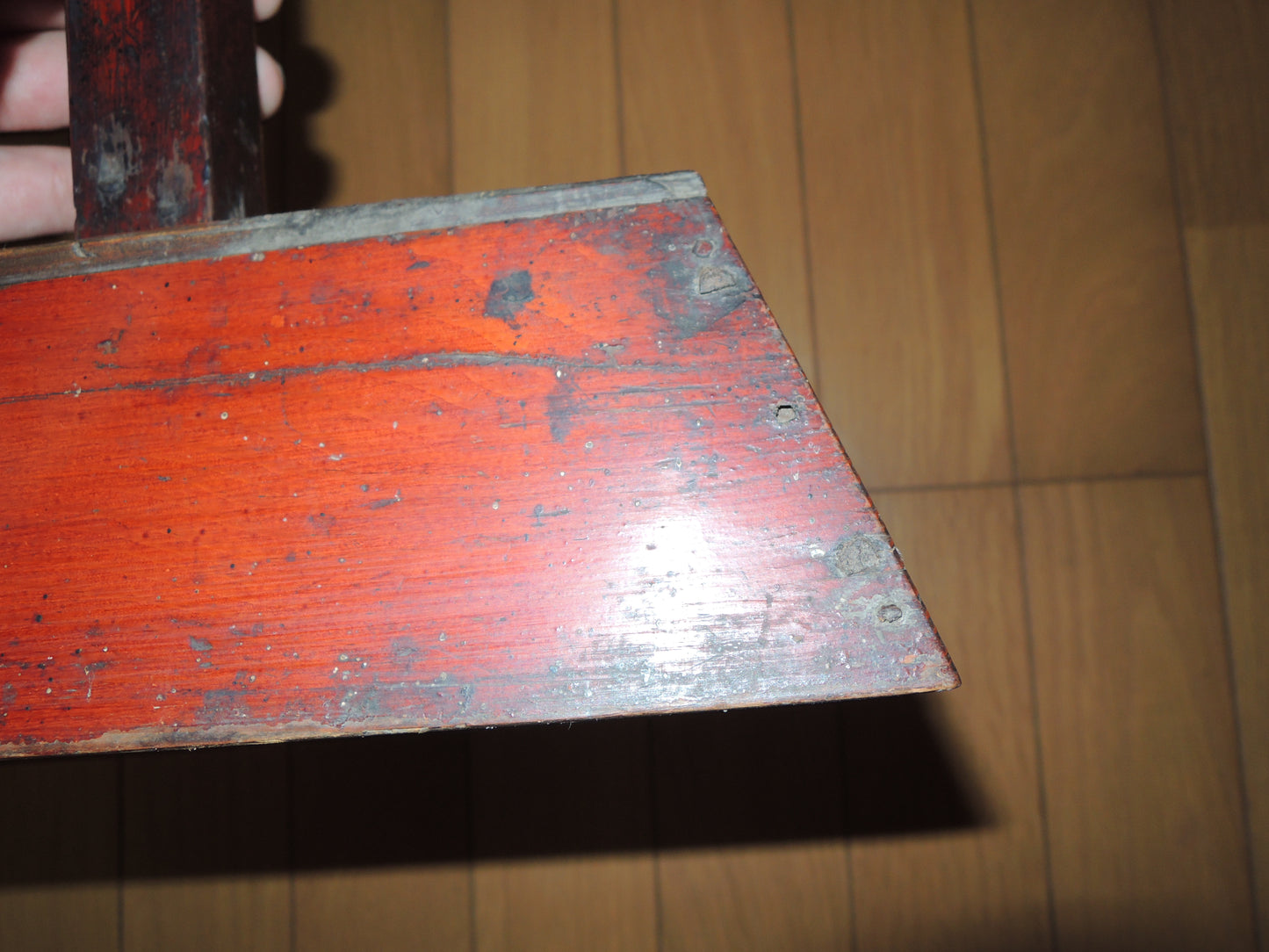 Antique Japan Meiji era Wooden Candlestand Folk art Mingei