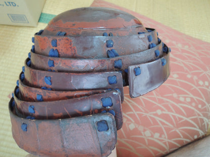 Antique Edo period Chochin Kabuto Helmet Yoroi Samurai Ashigaru Helmet