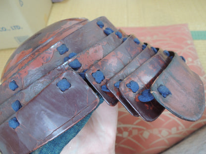 Antique Edo period Chochin Kabuto Helmet Yoroi Samurai Ashigaru Helmet