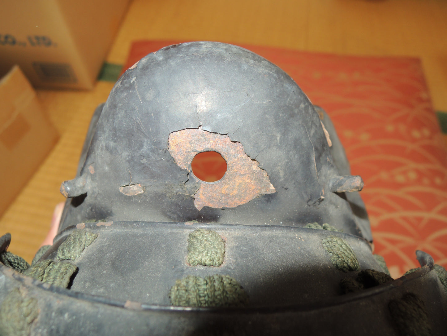 Antique Edo period Menpo Mask Sarubou Yoroi Samurai