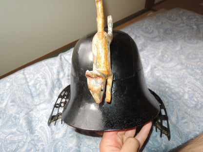 Antique Lacquered Iron Zunari Kabuto Japan Samurai Edo period Helmet