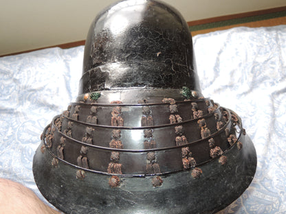 Antique Lacquered Iron Zunari Kabuto Japan Samurai Edo period Helmet
