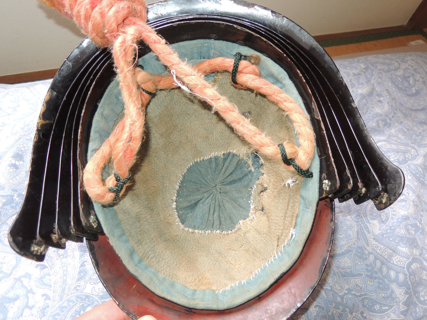 Antique Lacquered Iron Zunari Kabuto Japan Samurai Edo period Helmet