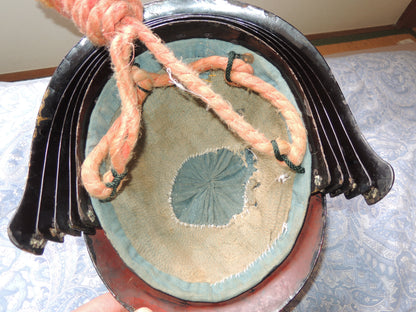 Antique Lacquered Iron Zunari Kabuto Japan Samurai Edo period Helmet